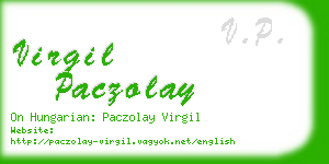 virgil paczolay business card